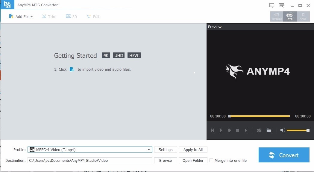AnyMP4 MTS Converter